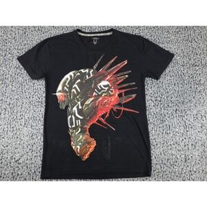 Cyberdog Graphic T-Shirt Mens Medium Black Futuristic Rave Cyberpunk Tee